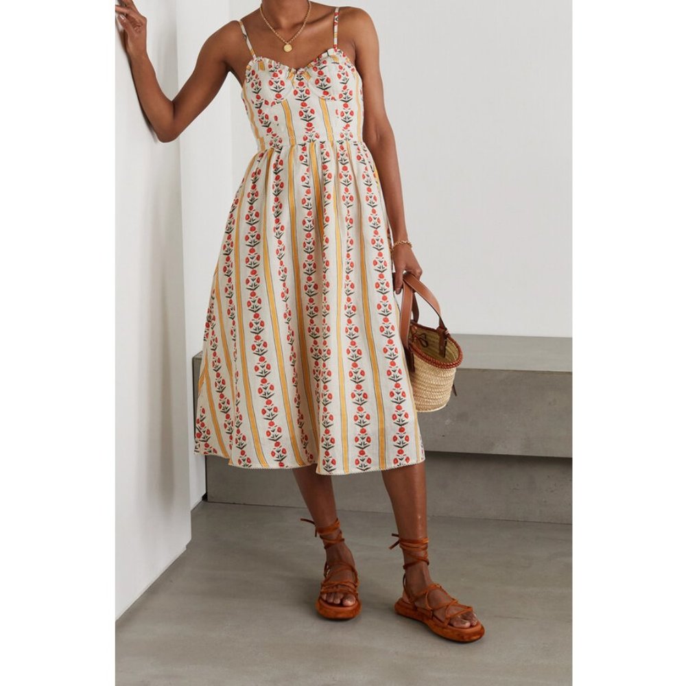 AGUA BY AGUA BENDITA ACACIA CARMINA MIDI DRESS